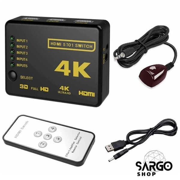 سوئیچ 5 به 1 HDMI مدل WELOT UH-501 — تصویر ۳