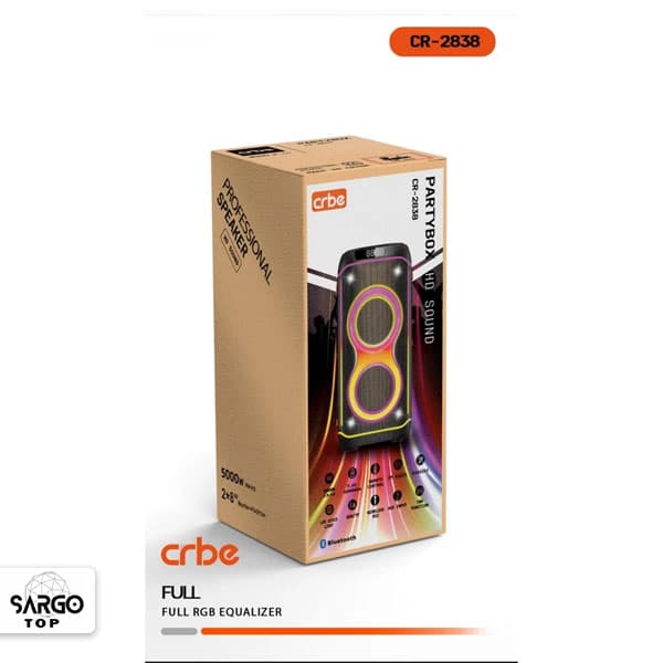 اسپیکر بلوتوثی قابل حمل کربی مدل CR-2838 — تصویر ۴