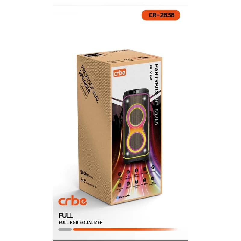 اسپیکر بلوتوثی قابل حمل کربی مدل CR-2838 — تصویر ۶