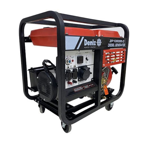 موتور برق دیزلی استارتی 7.5 کیووات دنیز مدل ZP10000E-D