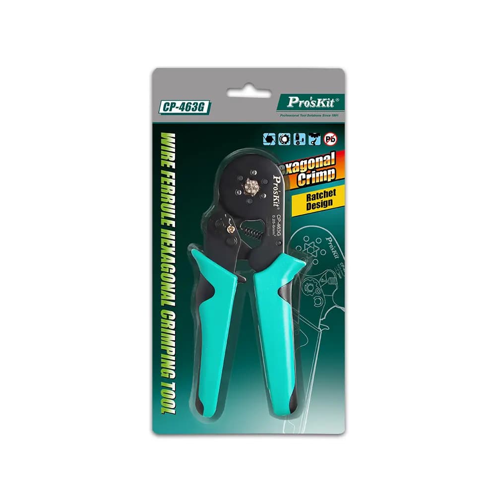 آچار پرس سرسیم وایرشو شش گوش زن پروسکیت ProsKit CP-463G — تصویر ۱۲