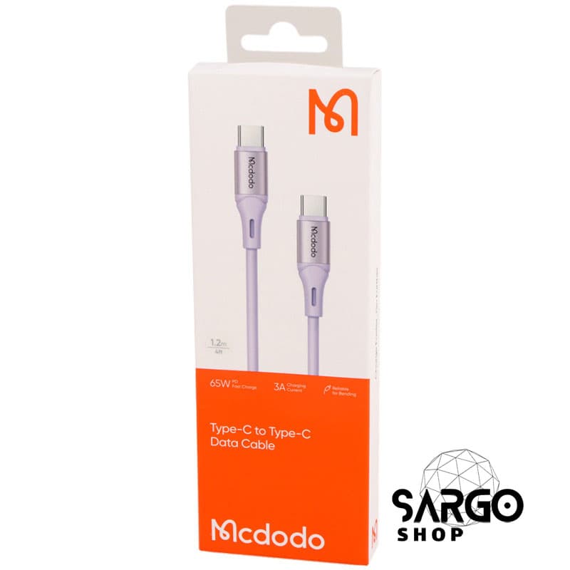 کابل تبدیل فست شارژ Mcdodo CA-221 Type-C To Type-C 3A PD 65W 1.2m — تصویر ۸