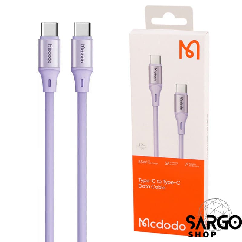 کابل تبدیل فست شارژ Mcdodo CA-221 Type-C To Type-C 3A PD 65W 1.2m — تصویر ۷