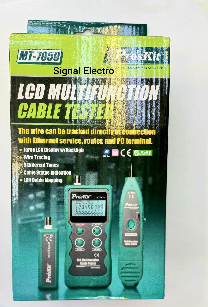 زوج یاب و تستر شبکه دیجیتال پروسکیت ProsKit MT-7059 — تصویر ۲