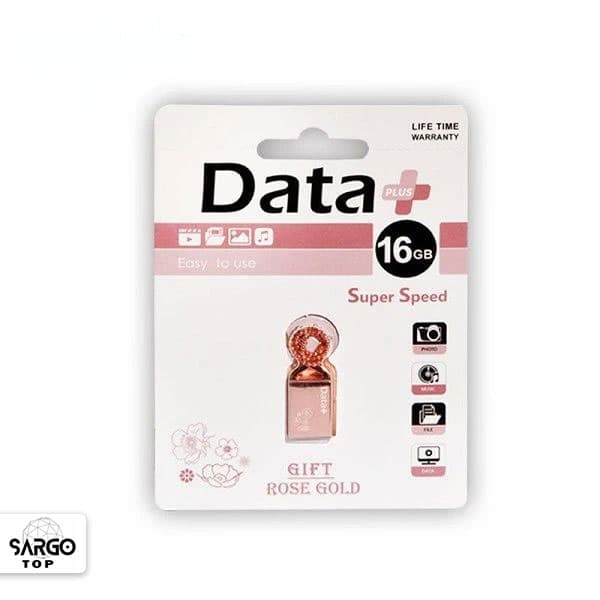فلش مموری دیتا پلاس مدل GIFT ROSE GOLD ظرفیت 16 گیگابایت