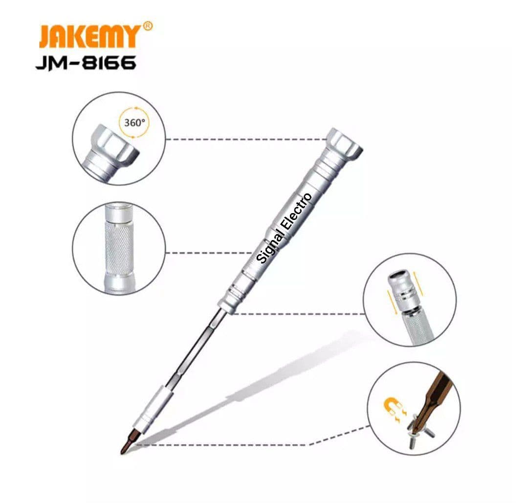ست پیچ گوشتی 61 عددی جاکمی مدل JAKEMY JM-8166 — تصویر ۴