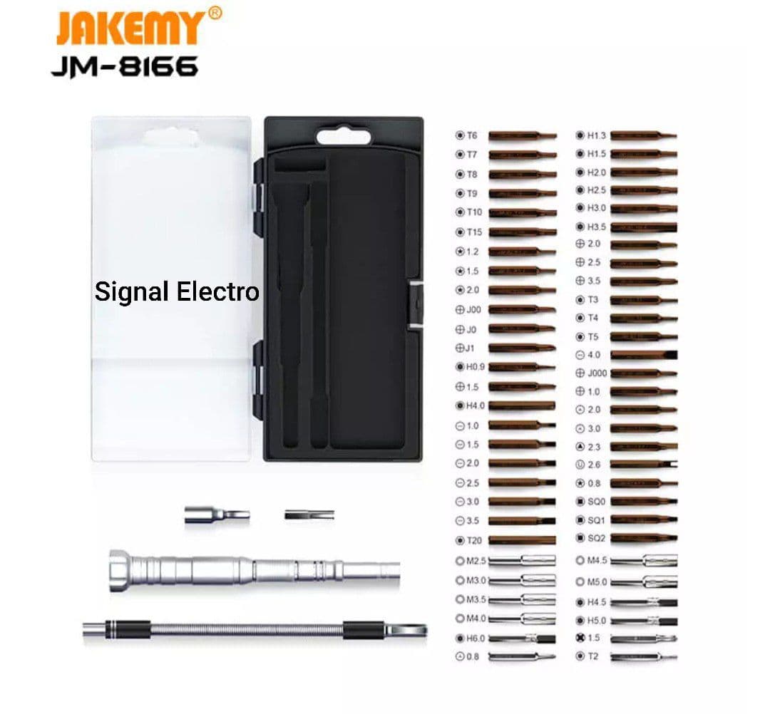 ست پیچ گوشتی 61 عددی جاکمی مدل JAKEMY JM-8166 — تصویر ۲