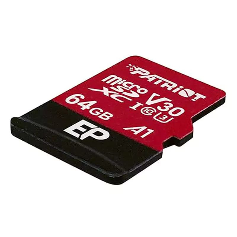 رم میکرو 64 گیگ پتریوت Patriot EP A1 V30 U3 C10 90MB/s + خشاب — تصویر ۵