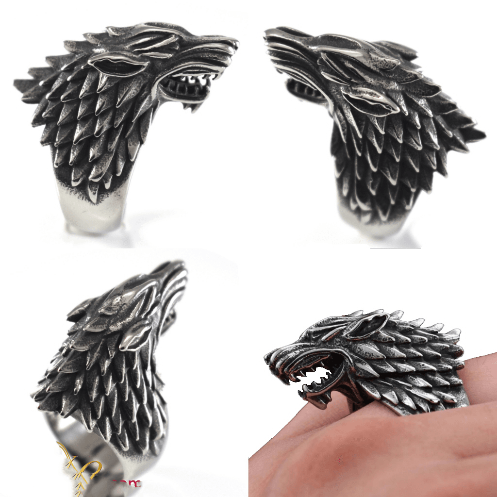 انگشتر گرگ استارک گیم آف ترونز | Game Of Thrones Stark Wolf Ring — تصویر ۲