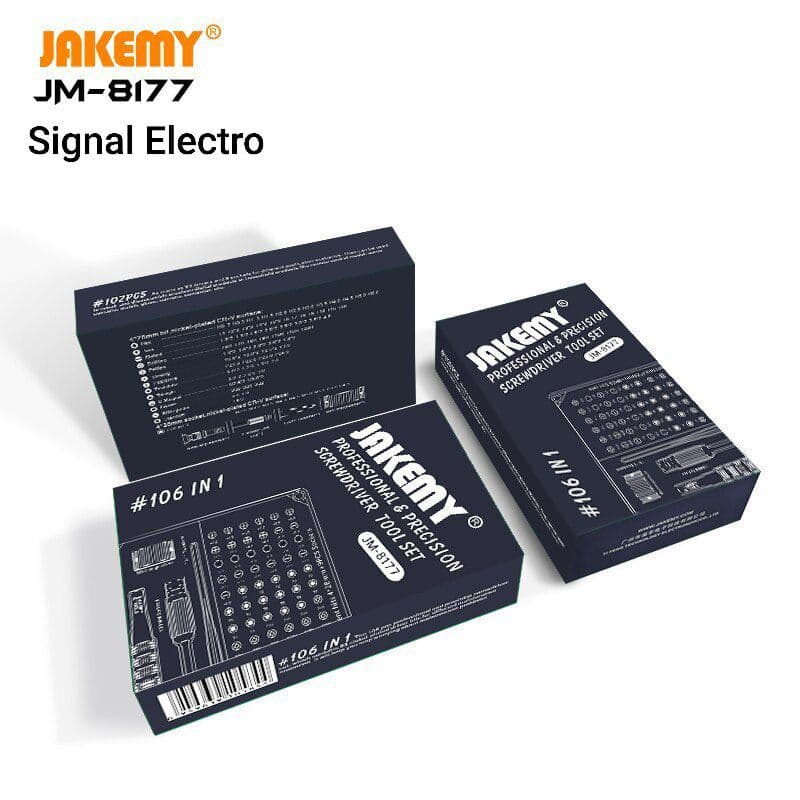 ست پیچ گوشتی 106 عددی جاکمی مدل JAKEMY JM-8177 — تصویر ۱۰