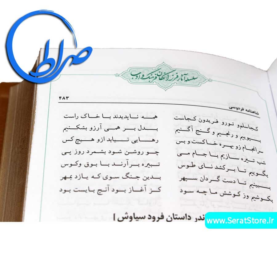 شاهنامه فردوسی قابدار جلد چرمی 2 جلدی — تصویر ۸