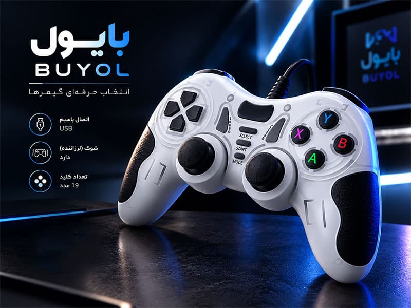 دسته بازی ویکسین مدل USB-606 بسته دو عددی — تصویر ۲