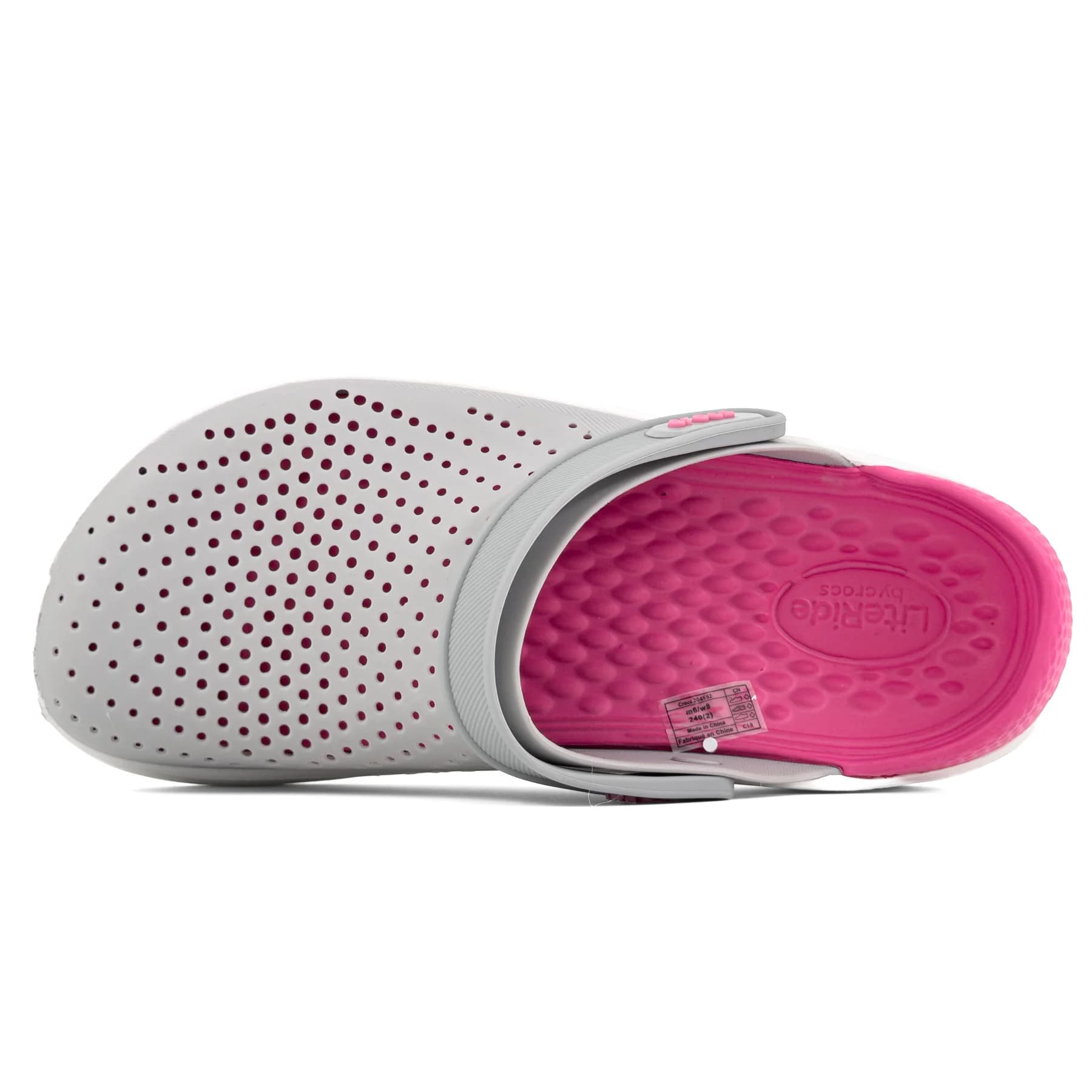 کراکس لایت راید زنانه کادر درمان طوسی صورتی | Crocs LiteRide — تصویر ۱۱