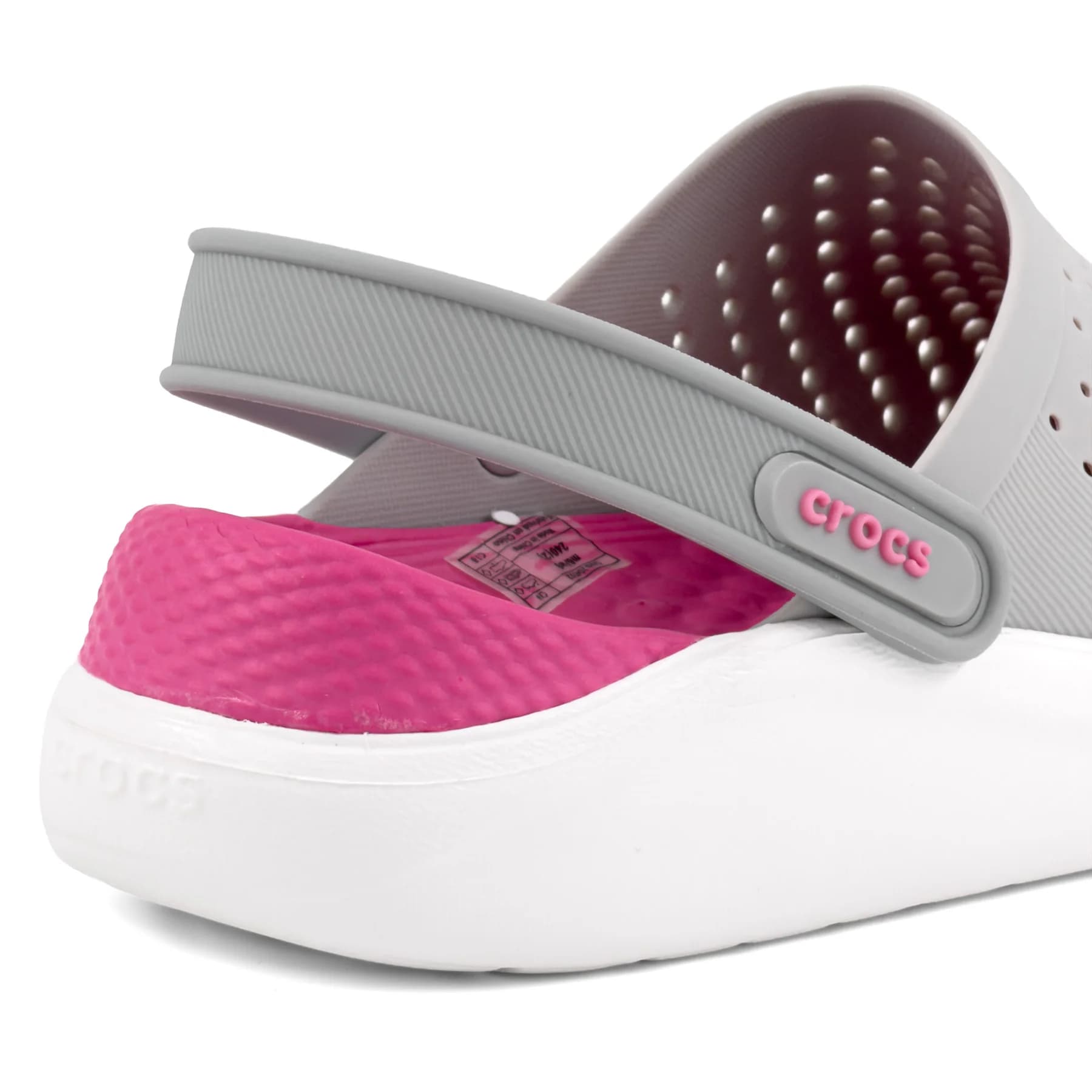 کراکس لایت راید زنانه کادر درمان طوسی صورتی | Crocs LiteRide — تصویر ۳