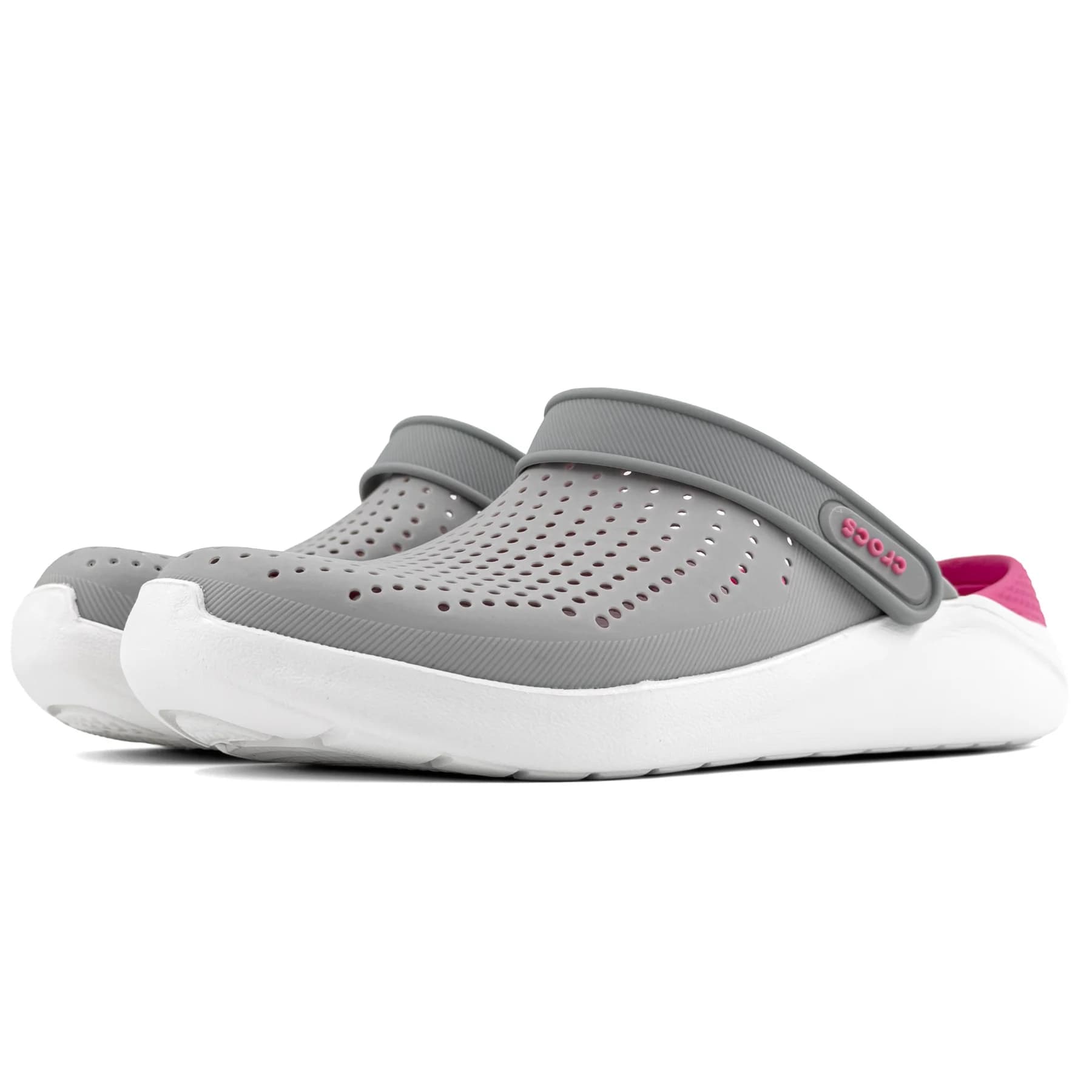 کراکس لایت راید زنانه کادر درمان طوسی صورتی | Crocs LiteRide — تصویر ۲