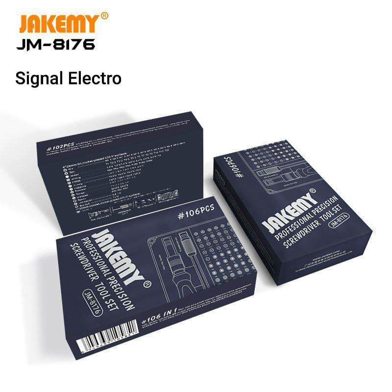 ست پیچ گوشتی 106 عددی جاکمی مدل JAKEMY JM-8176 — تصویر ۶