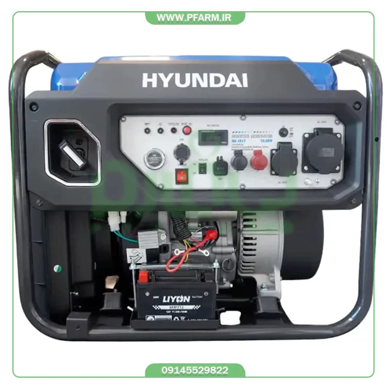 موتور برق بنزینی اینورتر هیوندای 10 کیلووات مدل HG-1017 — تصویر ۵