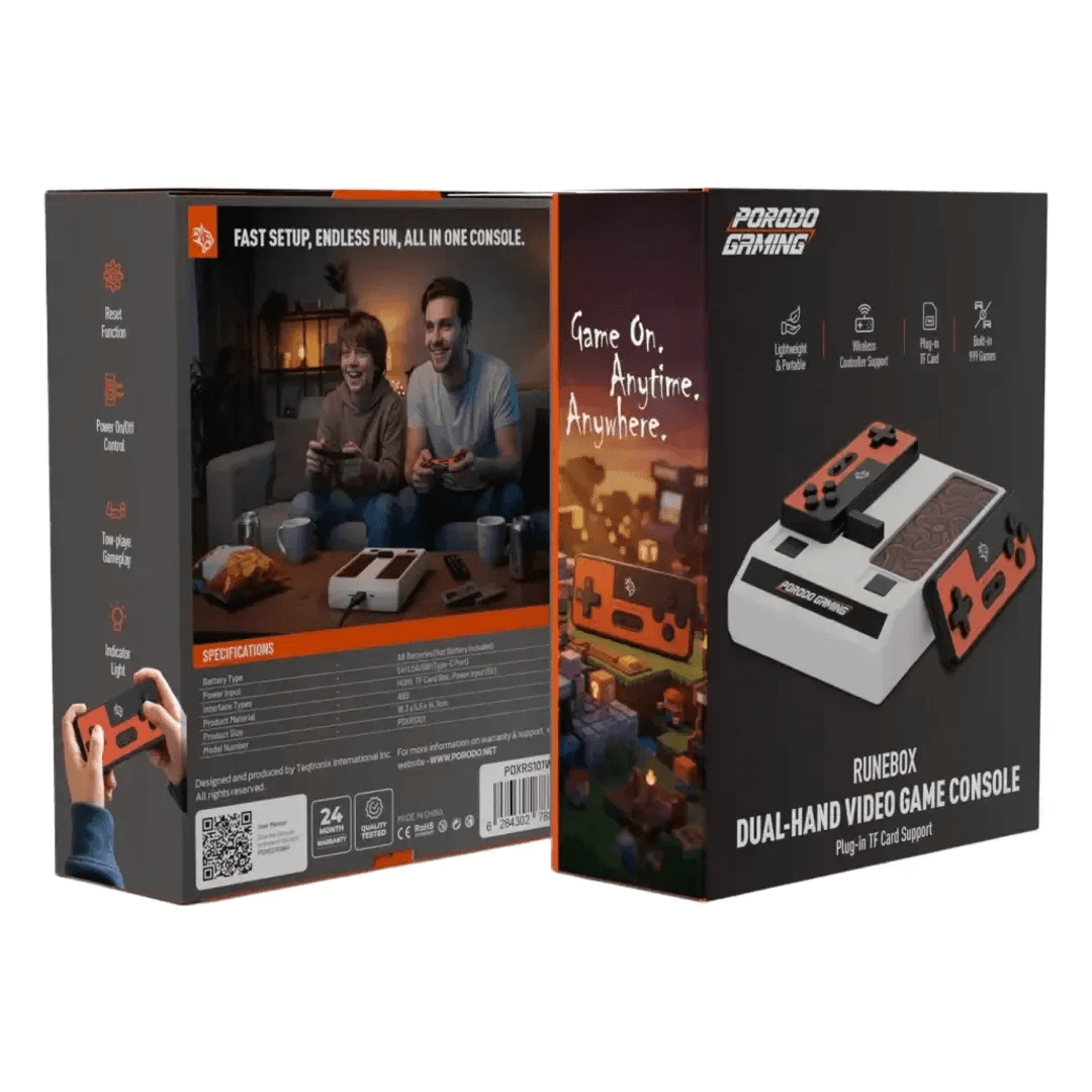 کنسول بازی میکرو برند پرودو Runebox با 999 بازی، دسته بی‌سیم + مموری هدیه با بازی گلچین — تصویر ۱۲