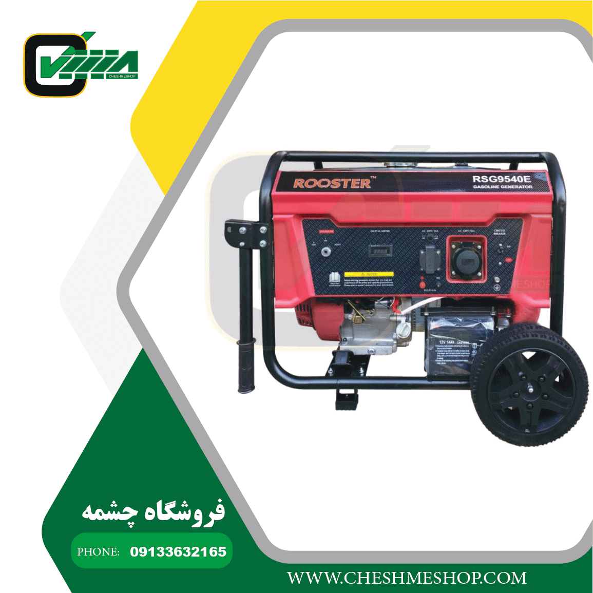 موتور برق بنزینی روستر مدل RSG9540E — تصویر ۲