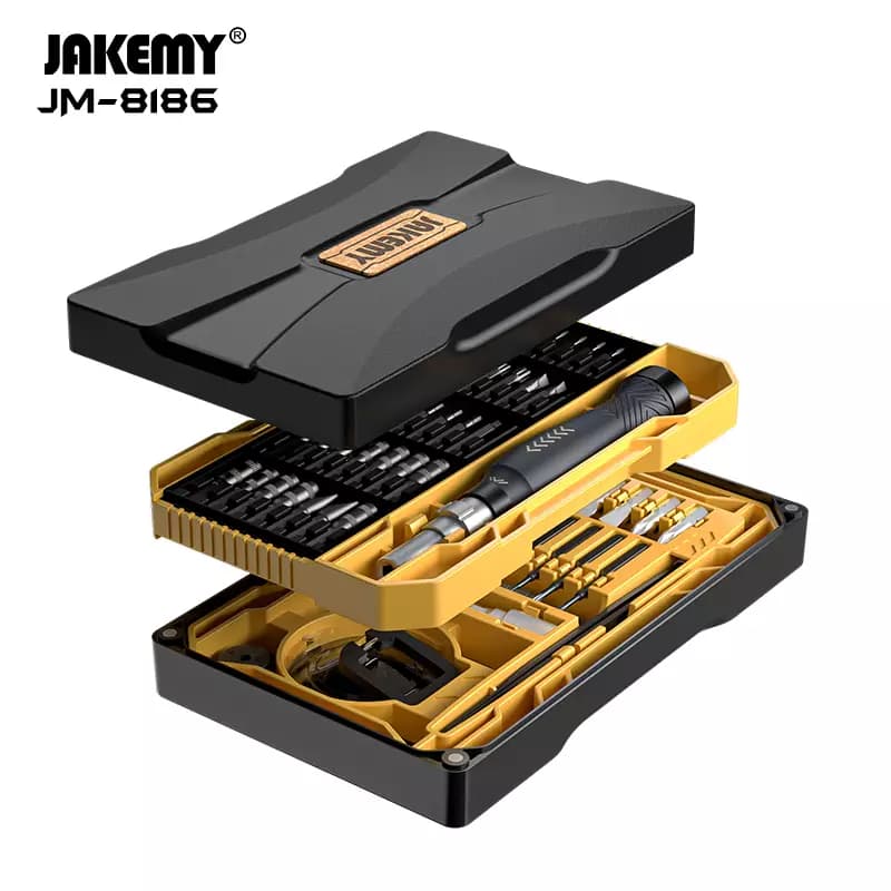ست پیچ گوشتی 83 عددی Jakemy JM-8186-A | کیت تعمیرات موبایل، لپ تاپ و الکترونیک — تصویر ۳