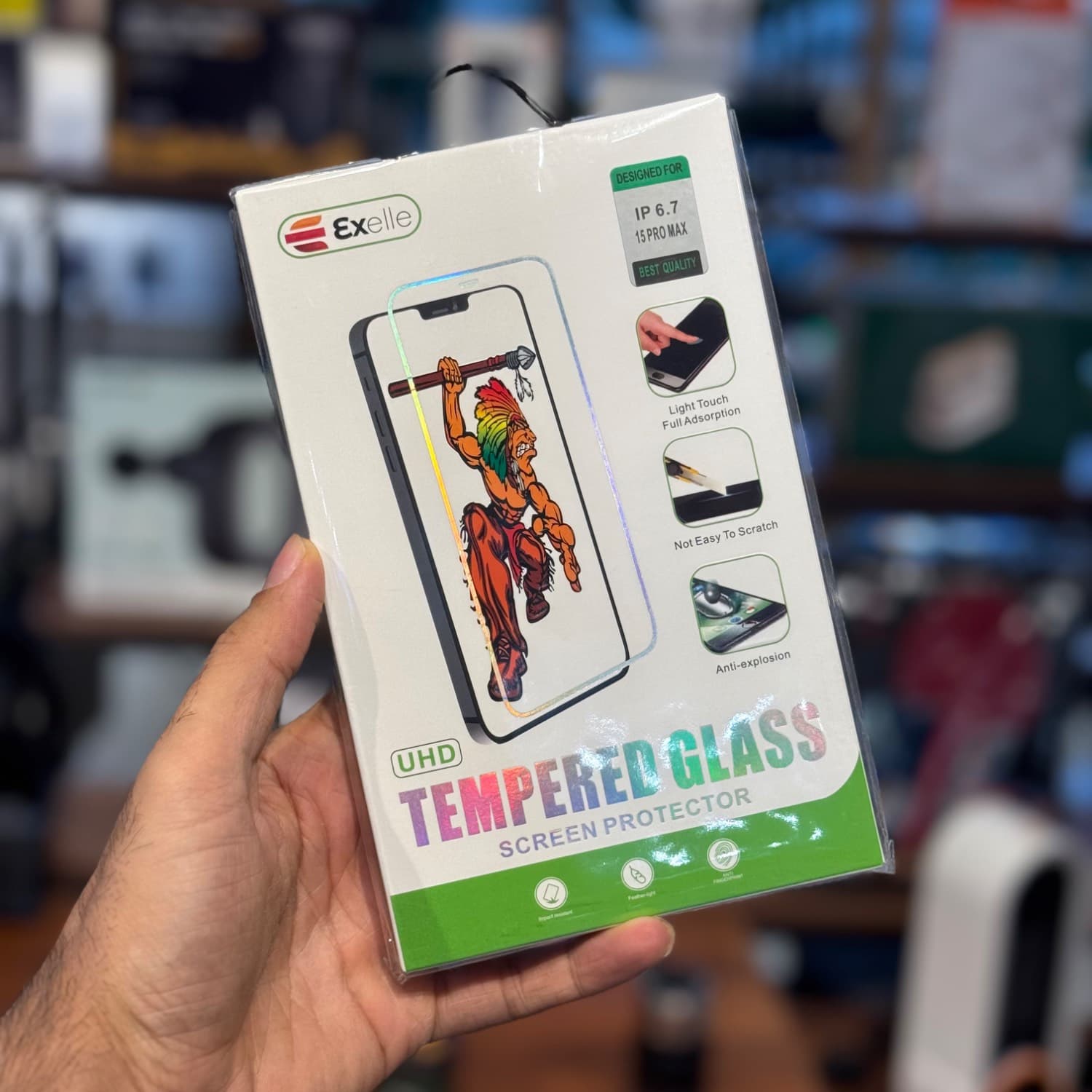 گلس گوشی iPhone 17 Pro Max شیشه ای پرایوسی Exelle مدل Full Cover Privacy — تصویر ۳