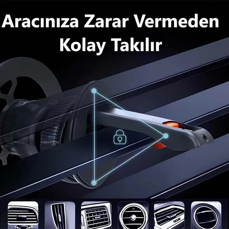 هولدر مغناطیسی دریچه کولر خودرو G299 | پایه نگهدارنده موبایل چرخشی 360 درجه — تصویر ۹