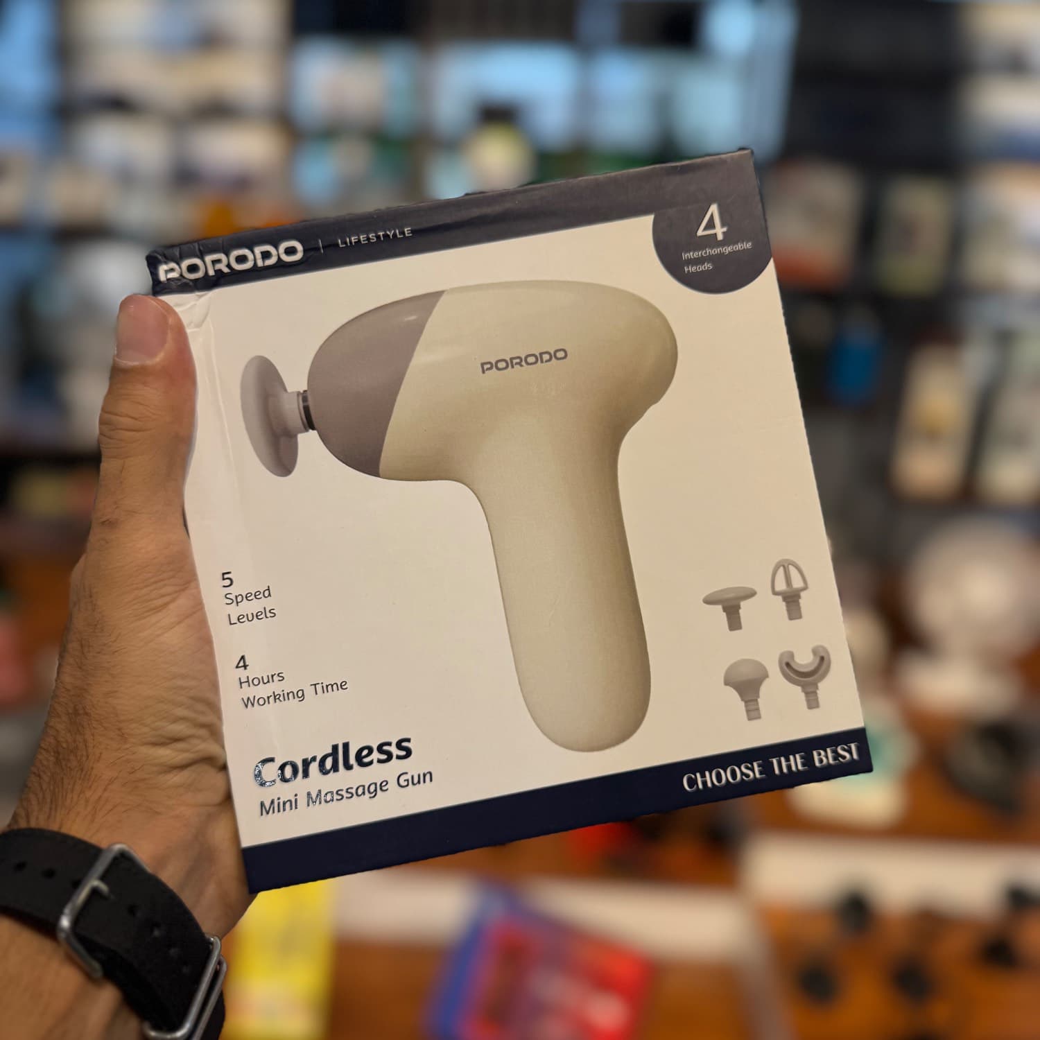 ماساژور تفنگی مینی پرودو Porodo Cordless Mini Massage Gun — تصویر ۱۱