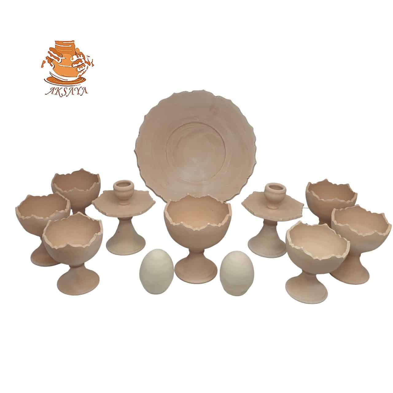 هفت سین سفالی مدل کمانی گود کد HS144 — تصویر ۲