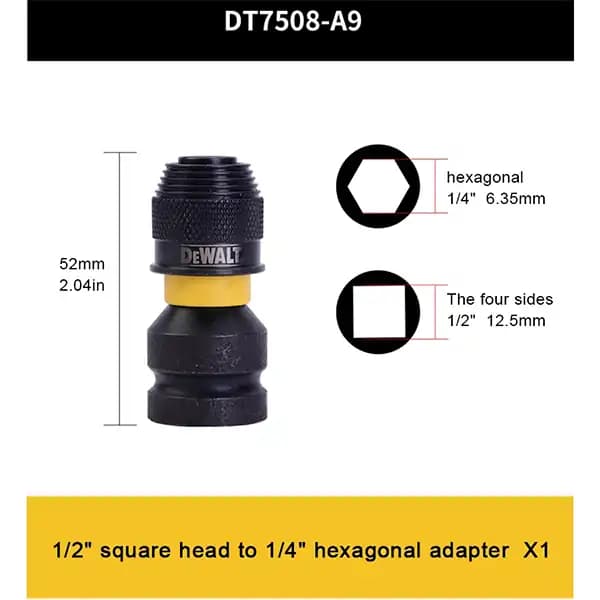 رابط تبدیل بکس به پیچبند دیوالت مدل DT7508-A9 — تصویر ۲