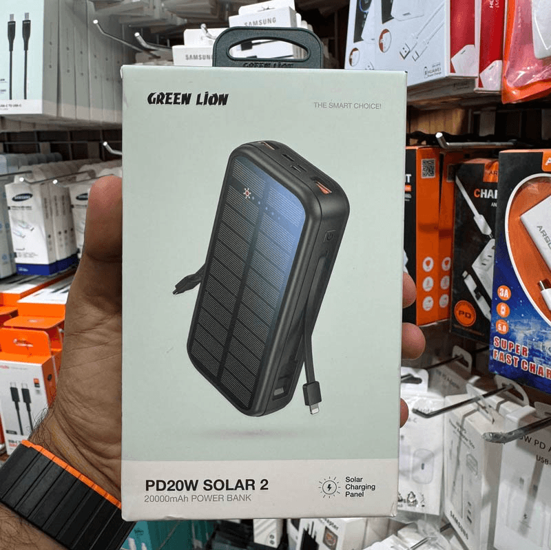 پاوربانک خورشیدی گرین لاین Solar Force 2 ظرفیت 20000 میلی آمپر با شارژ سریع — تصویر ۶