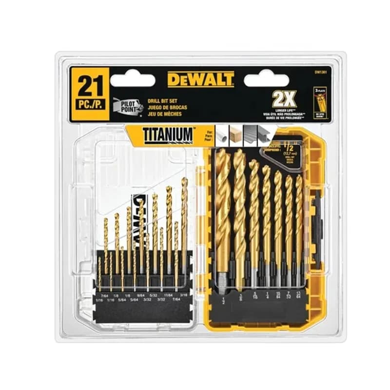 ست مته دیوالت مدل DW1361 با پوشش تیتانیوم — تصویر ۵