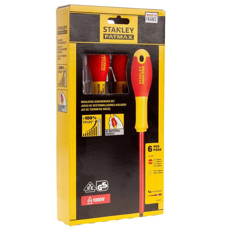 ست پیچ گوشتی عایق 1000 واتی استنلی مدل Stanley 0-65-443 FatMax — تصویر ۴