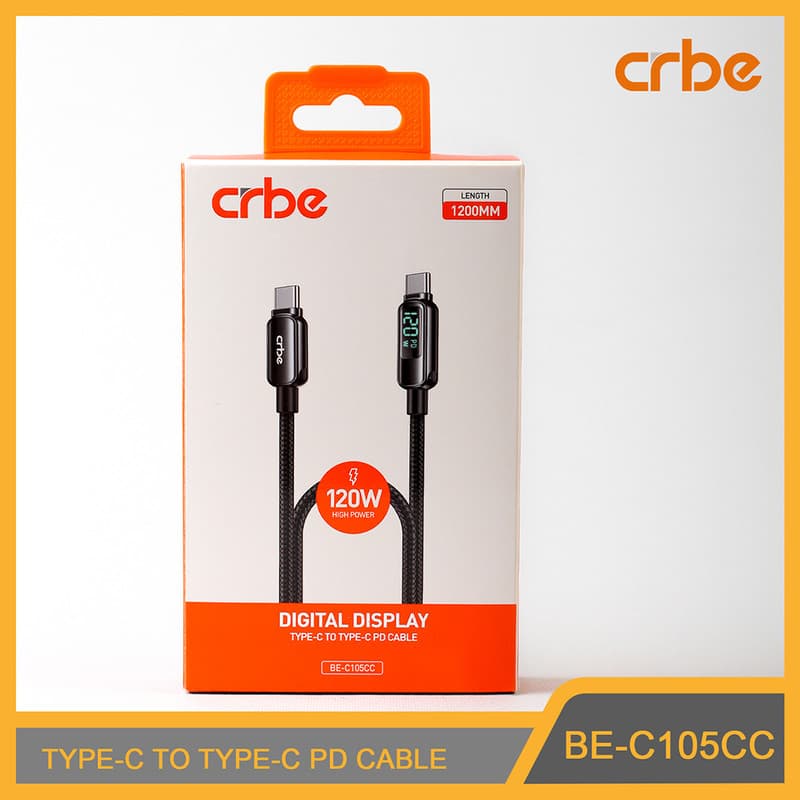 کابل USB-C کربی مدل BE-C105CC 120W طول 1.2 متر — تصویر ۴