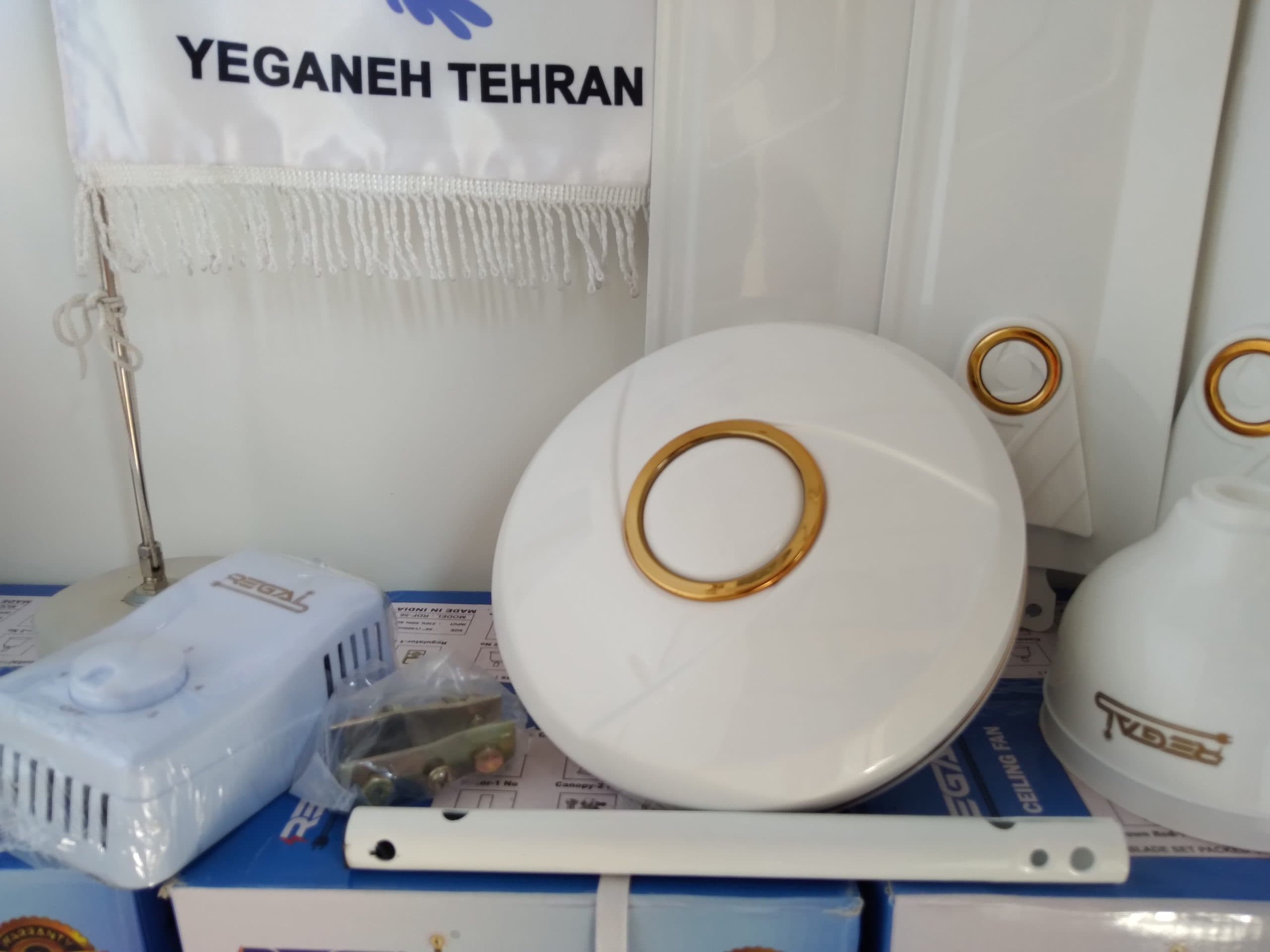 پنکه سقفی هندی اصل 90وات (سفید مشکی دودی جگری کرم) — تصویر ۱۰