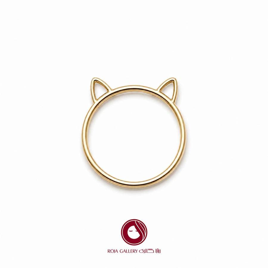 انگشتر مینیمال گربه- R-82532 — تصویر ۲