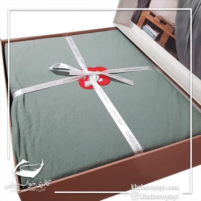 ست کاور دو نفره 4 تکه کتان پنبه برند Cotton Box ترکیه در رنگ های متنوع — تصویر ۶