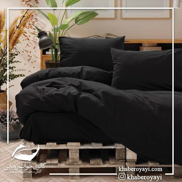 ست کاور دو نفره 4 تکه کتان پنبه برند Cotton Box ترکیه در رنگ های متنوع