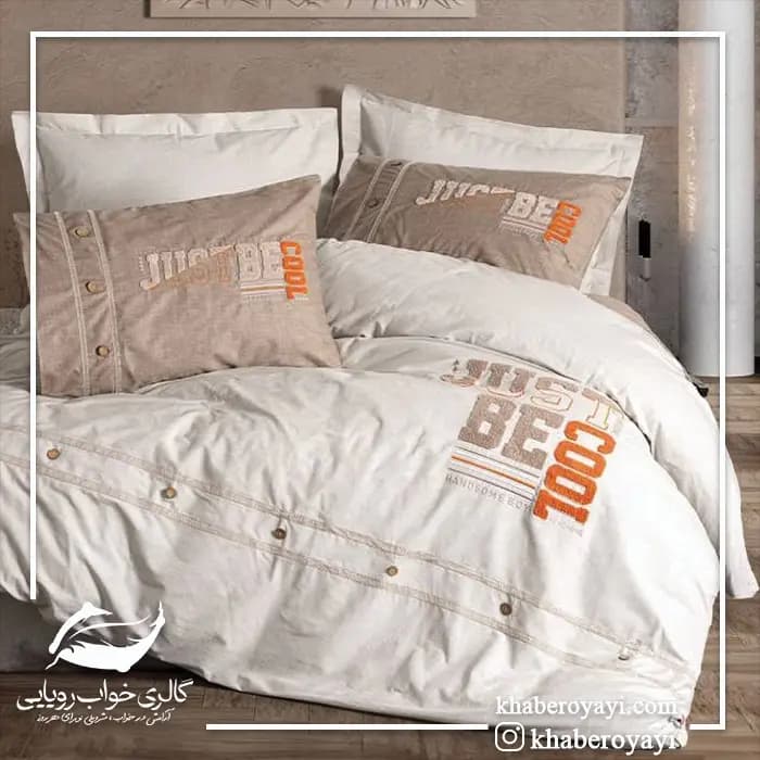 ست کاور دونفره ۶ تکه پنبه کتان برجسته Cotton Box