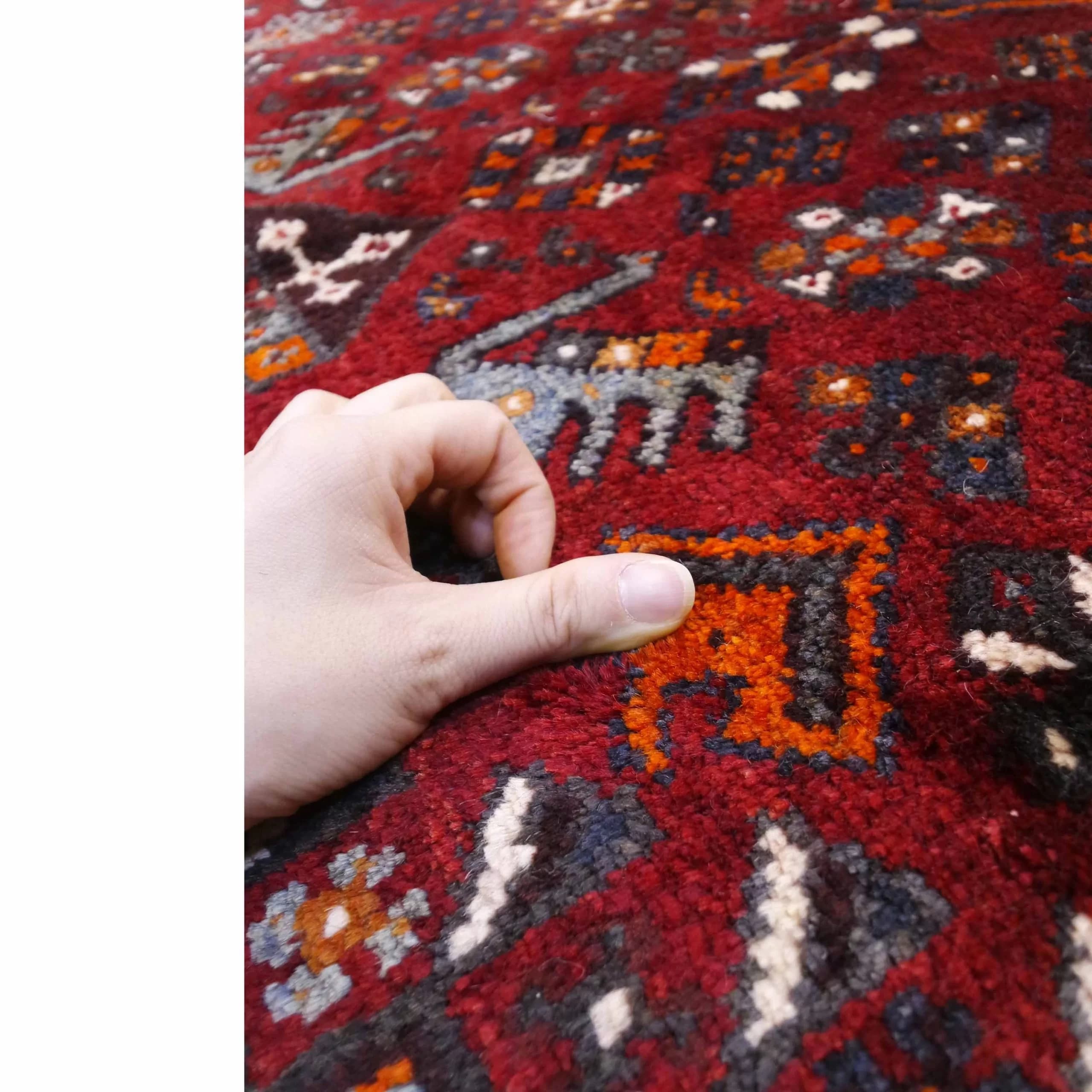 قالی پرده‌ای لچک ترنج شیراز — تصویر ۹