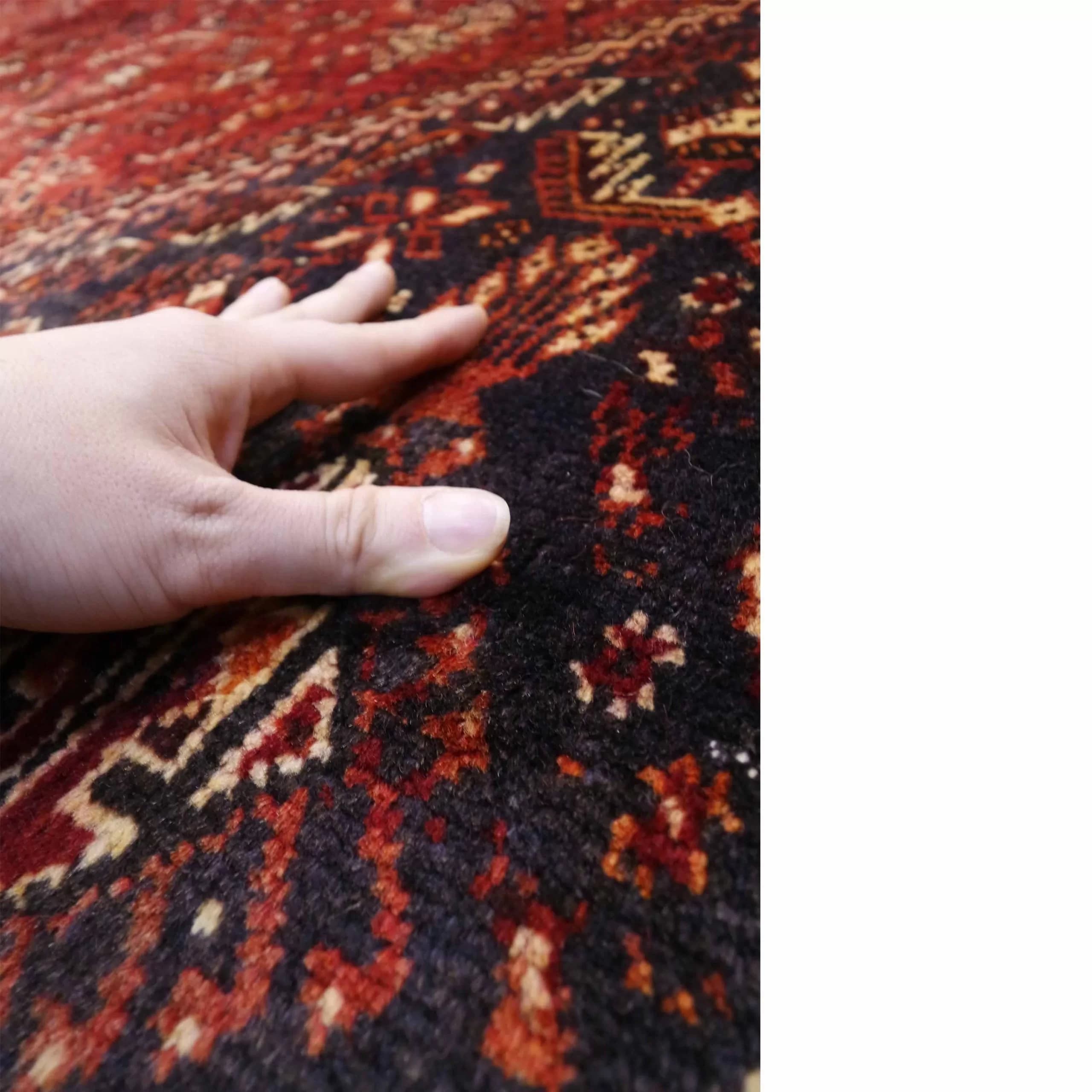 قالی پرده ای لچک و ترنج شیراز 234076 — تصویر ۲