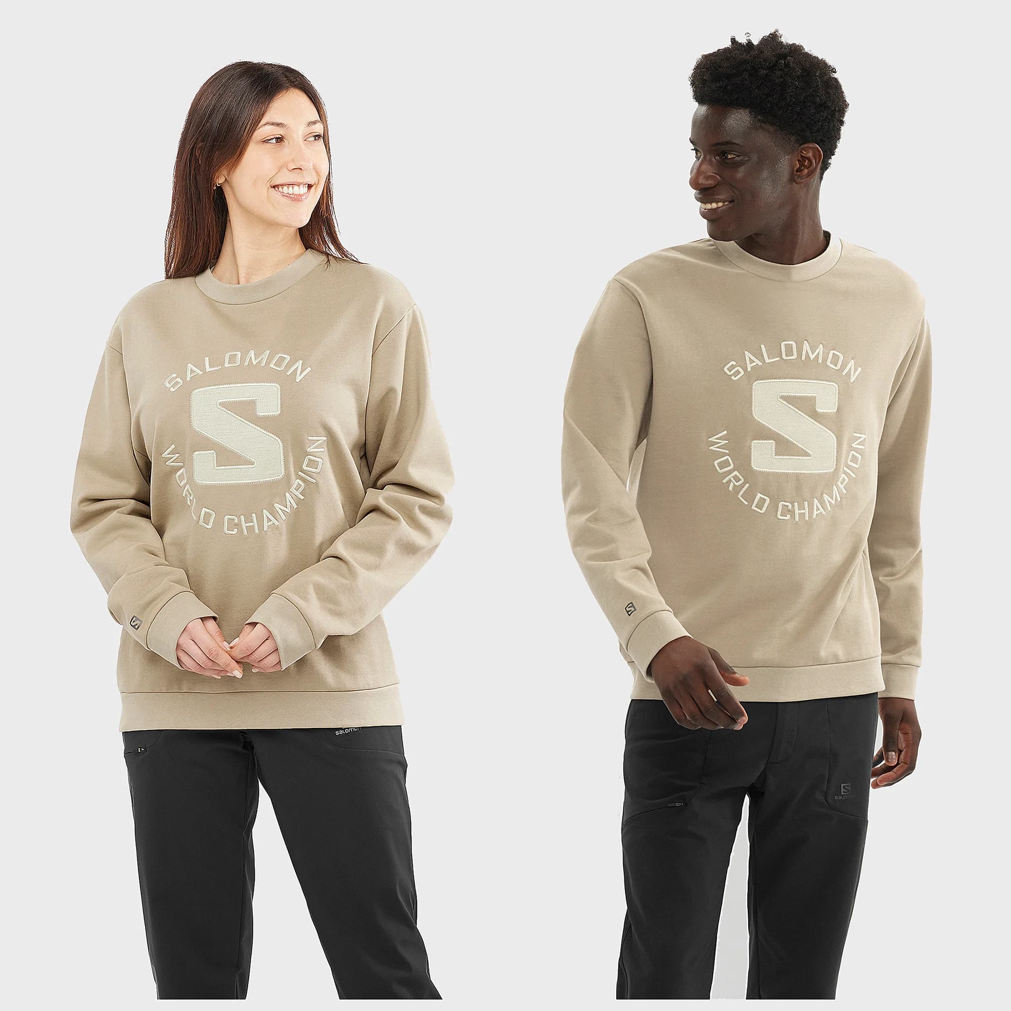 بلوز زمستانی سالامون / SALOMON – مدل Outlife Sweat / خاکی — تصویر ۶