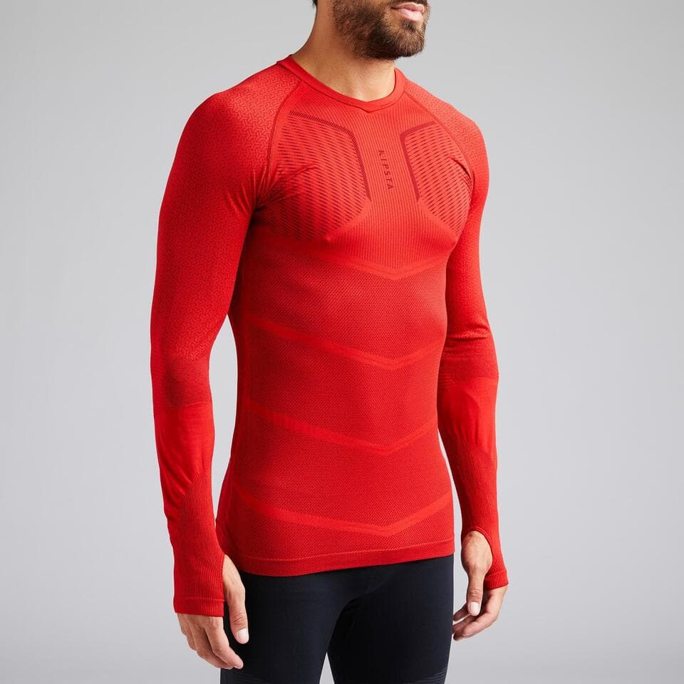 بلوز بیس دکتلون / DECATHLON – مدل keepDry 500 / قرمز — تصویر ۵