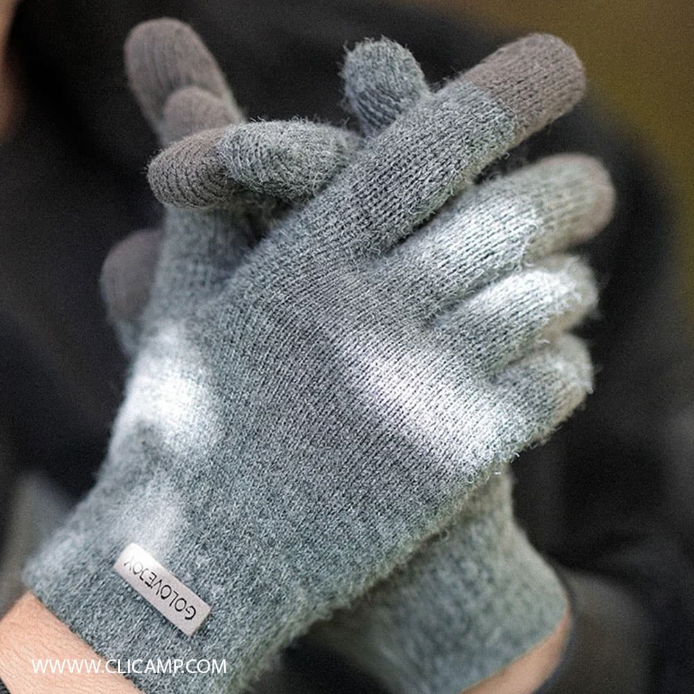 دستکش بافت GLOVEJOY – مدل GL118 خاکستری — تصویر ۲