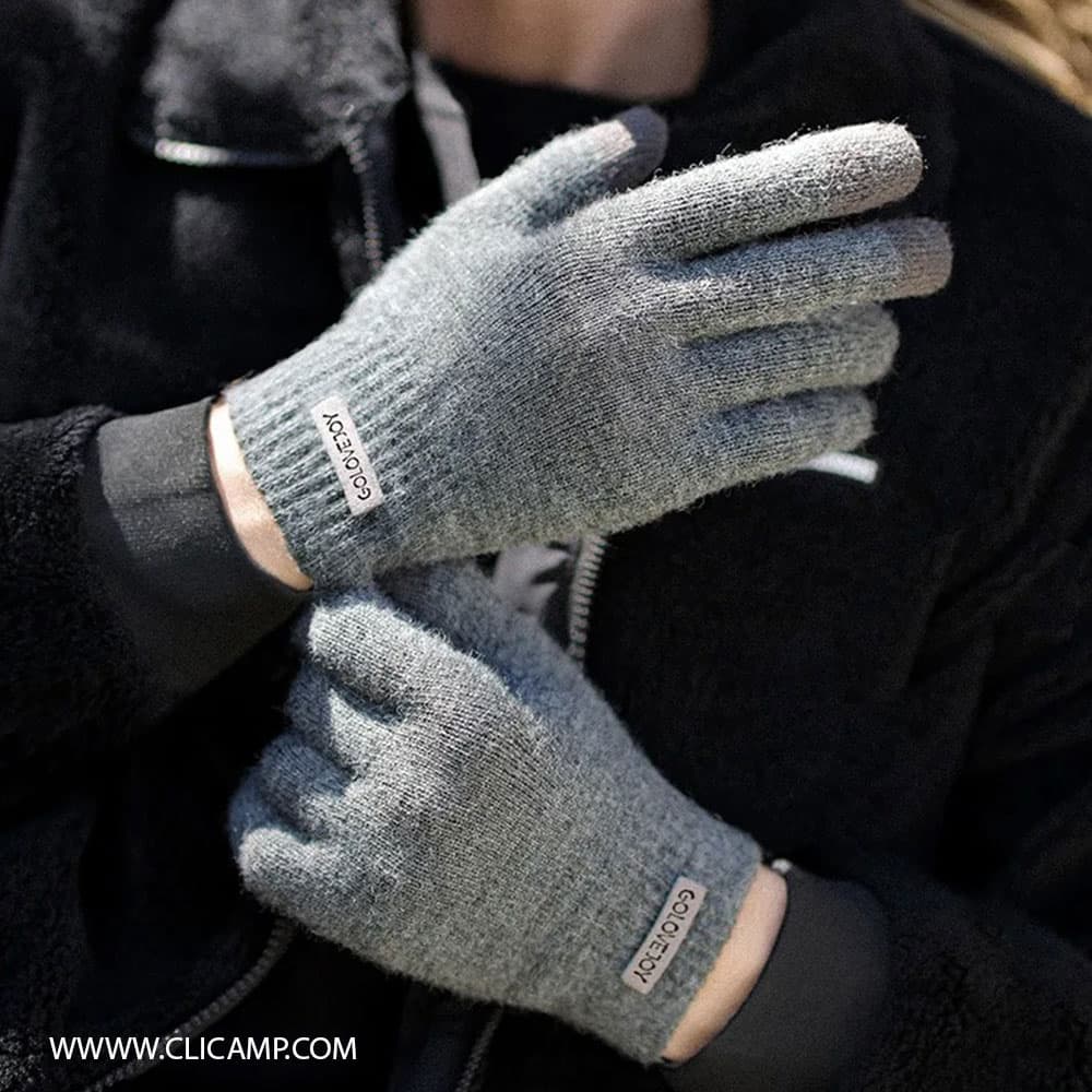 دستکش بافت GLOVEJOY – مدل GL118 خاکستری — تصویر ۳