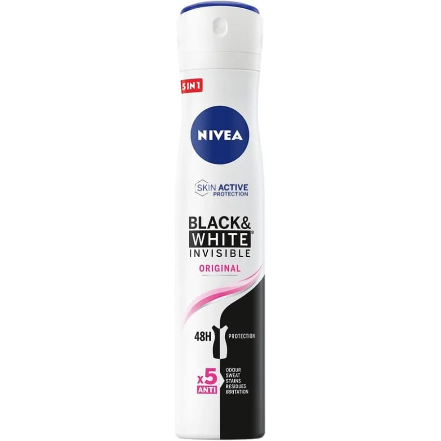 اسپری ضد تعریق مردانه اورجینال Black & White Invisible نیوا 200ml — تصویر ۹