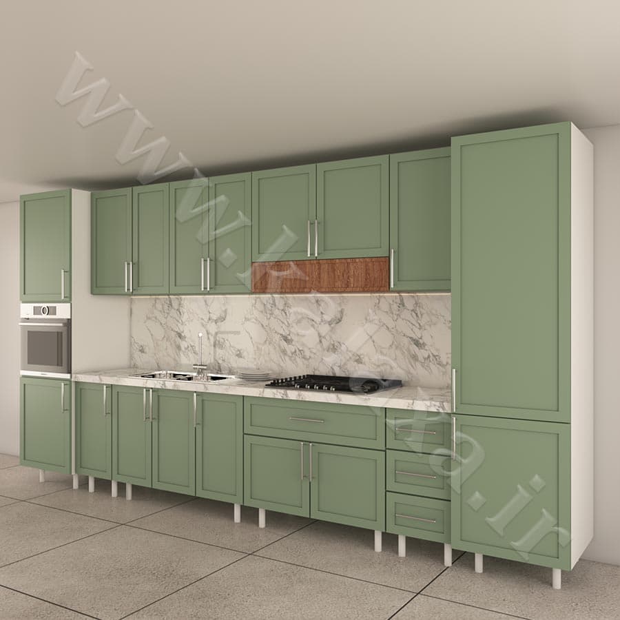 کابینت آماده ممبران نئوکلاسیک 4/2 متری+کابینت فر (درب ساده) — تصویر ۱۲