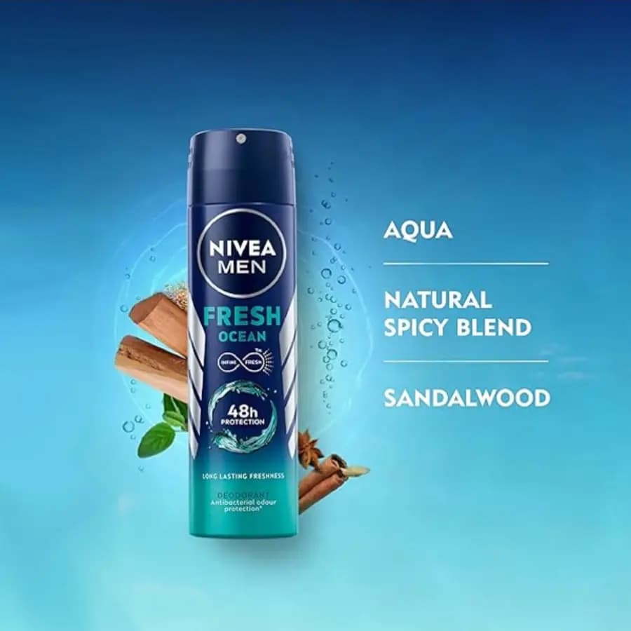 اسپری ضد تعریق مردانه Fresh Ocean نیوا 150ml — تصویر ۷