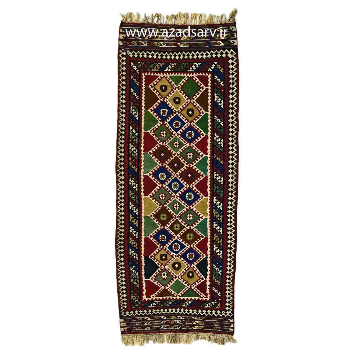 گلیم قشقایی رنگ گیاهی | 295×115 سانتیمتر