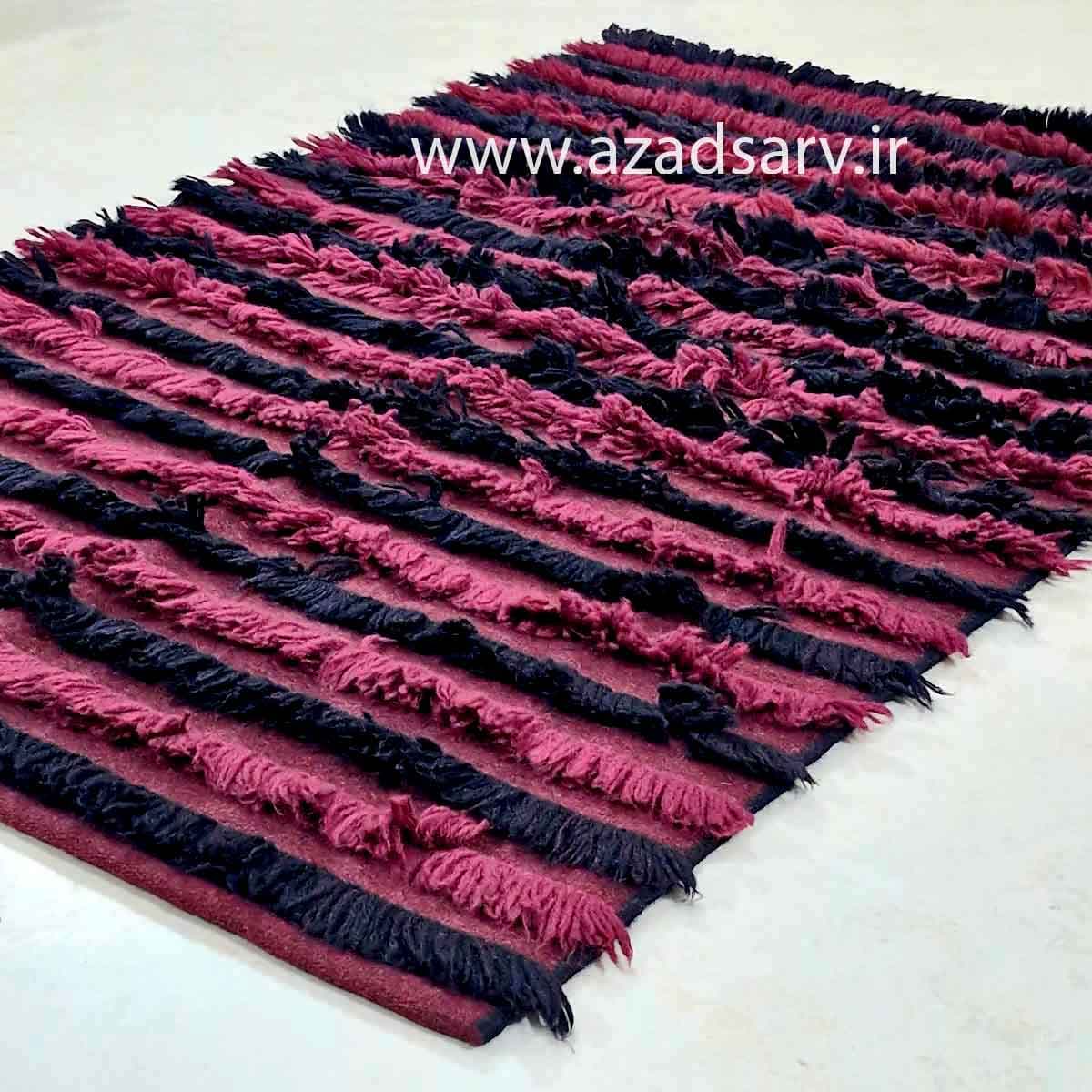 گلیم گبه دستباف مدرن و دکوراتیو آزادسرو | ۱۵۳ × ۹۳ سانتی‌متر — تصویر ۱۲
