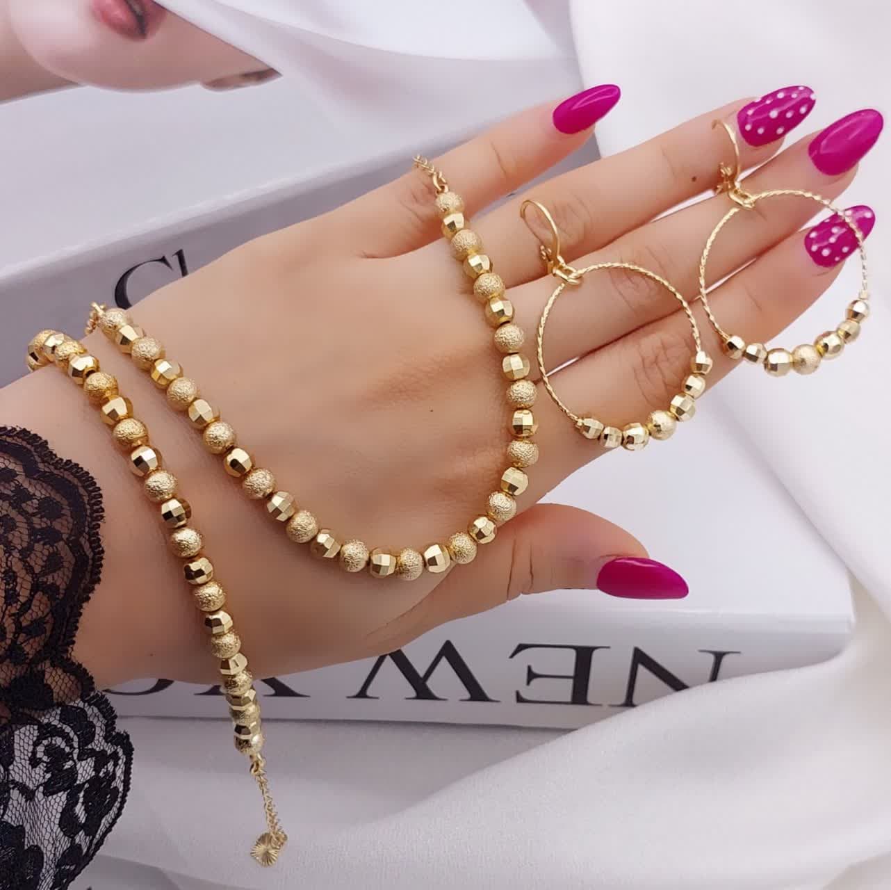 سرویس آلبرنادو جدید رنگ ثابت آبکاری طلای واقعی با ضمانت یکساله خرید از آنلاین شاپ لیان